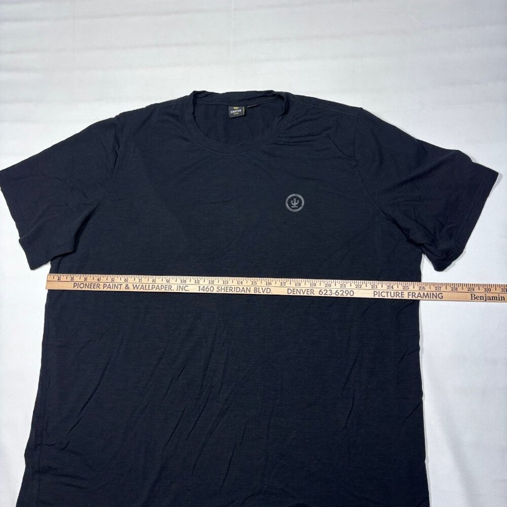 Cactus Outdoor New Zealand Merino Wool Blend Black Short Sleeve T-Shirt Mens 3XL - Picture 4 of 8